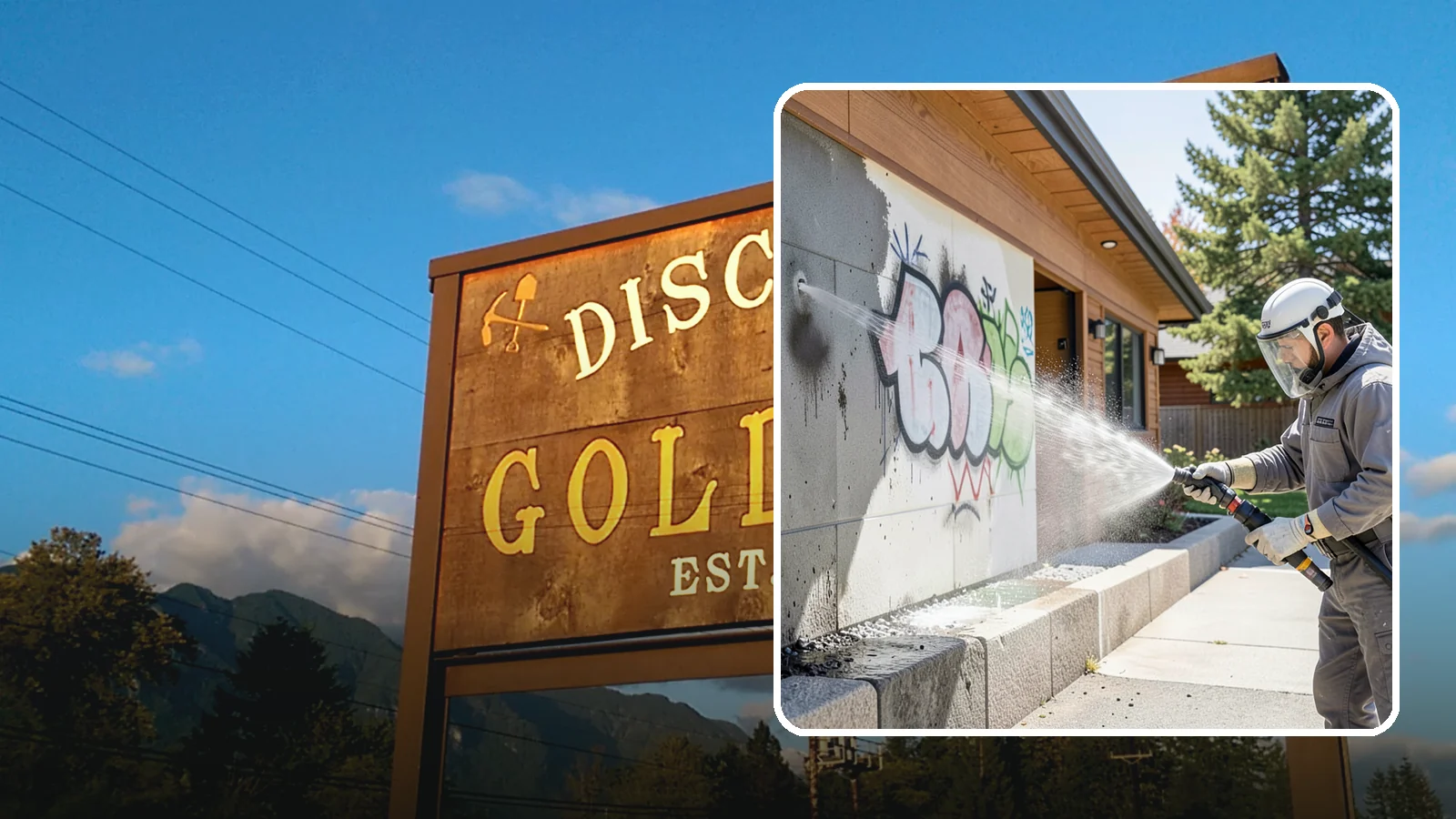 Graffiti Abatement Program in Gold Bar, Snohomish County, WA - A recurring graffiti-removal program for commercial properties that erases tags fast from walls, signage, and hardscapes across...