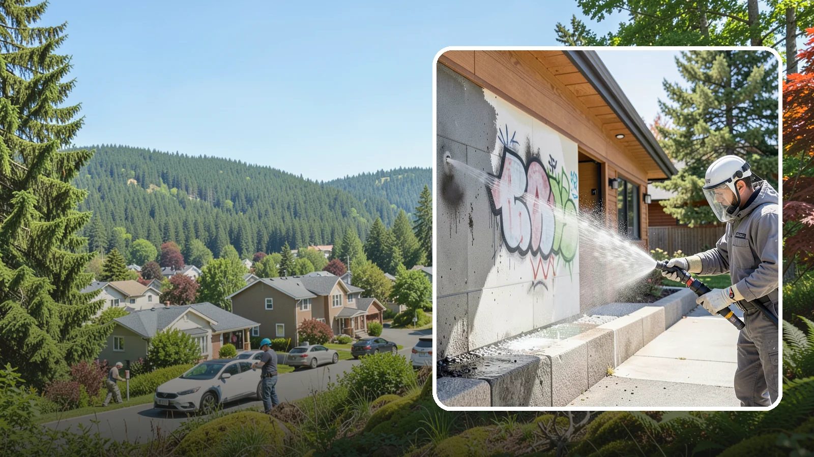 Graffiti Abatement Program in Index, Snohomish County, WA - A recurring graffiti-removal program for commercial properties that erases tags fast from walls, signage, and hardscapes across...