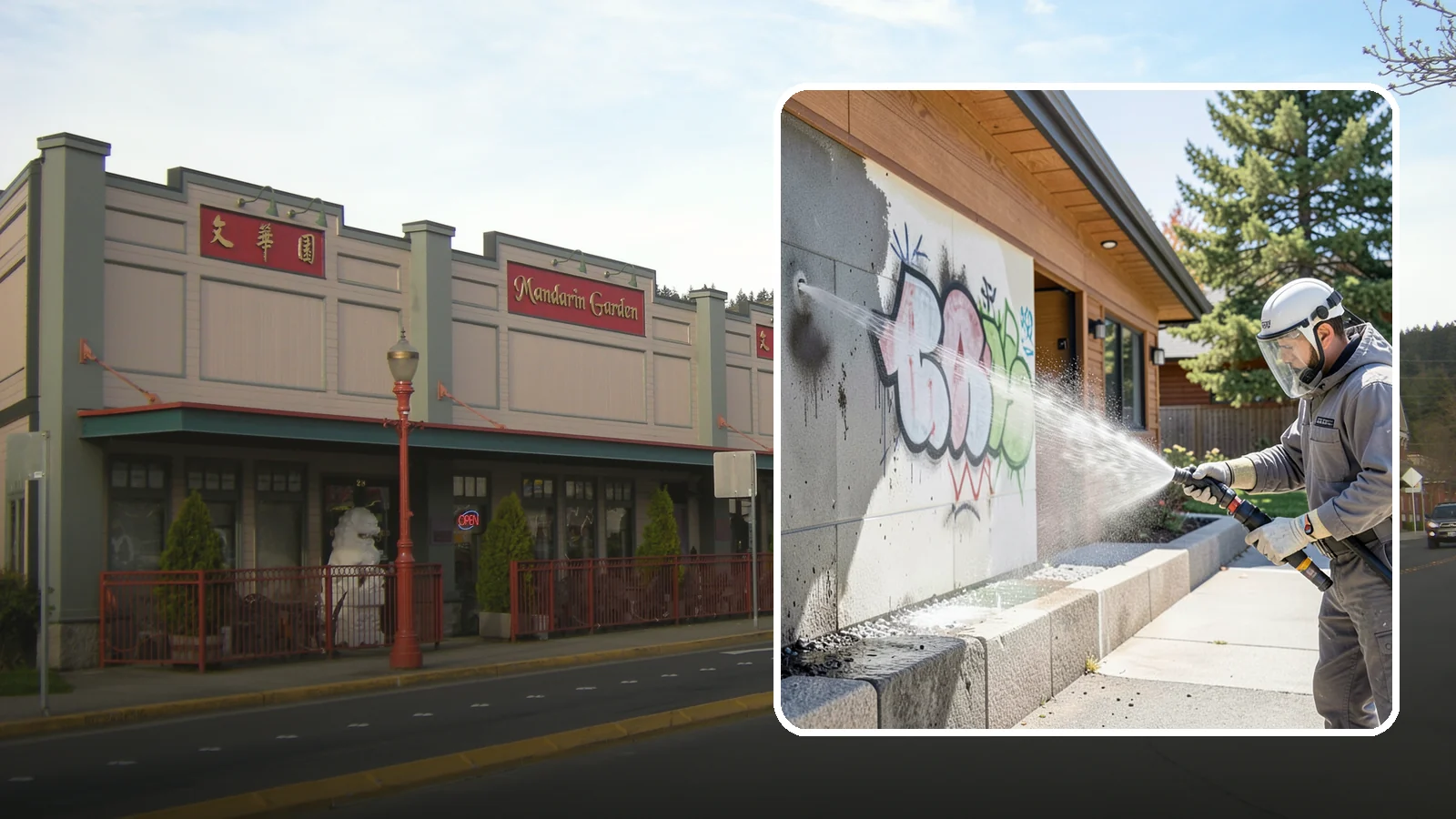 Graffiti Abatement Program in Issaquah, King County, WA - A recurring graffiti-removal program for commercial properties that erases tags fast from walls, signage, and hardscapes across...