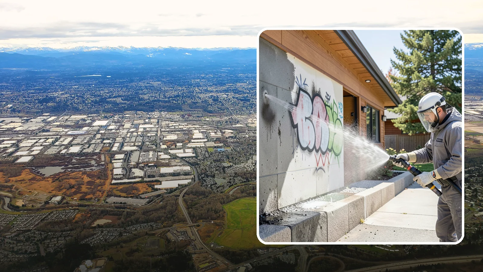Graffiti Abatement Program in Kent, King County, WA - A recurring graffiti-removal program for commercial properties that erases tags fast from walls, signage, and hardscapes across...