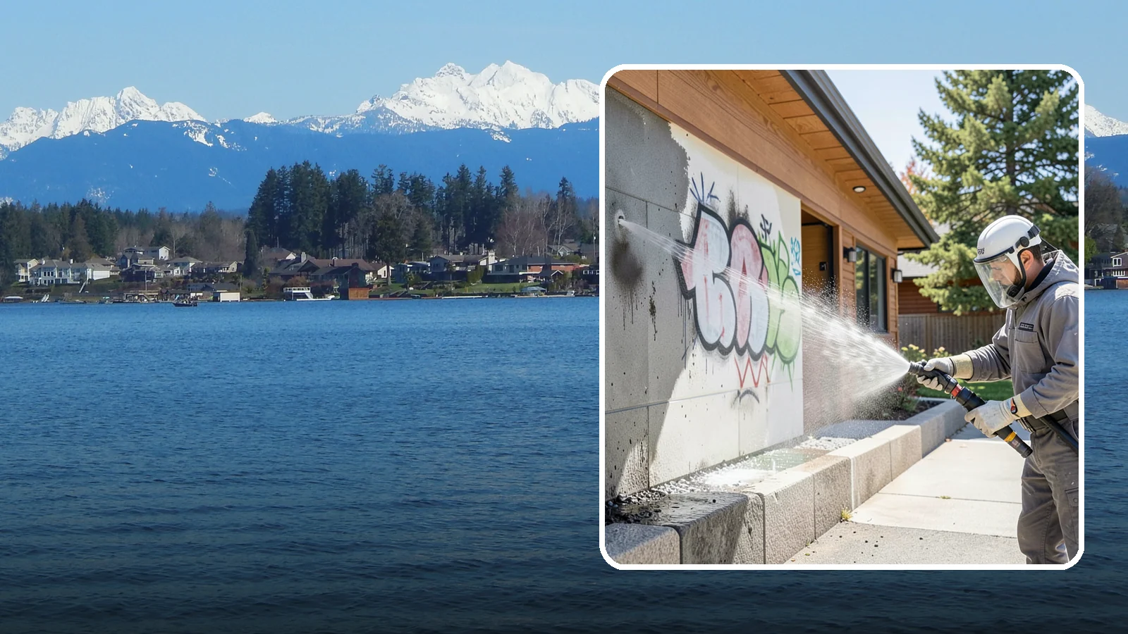 Graffiti Abatement Program in Lake Stevens, Snohomish County, WA - A recurring graffiti-removal program for commercial properties that erases tags fast from walls, signage, and hardscapes across...