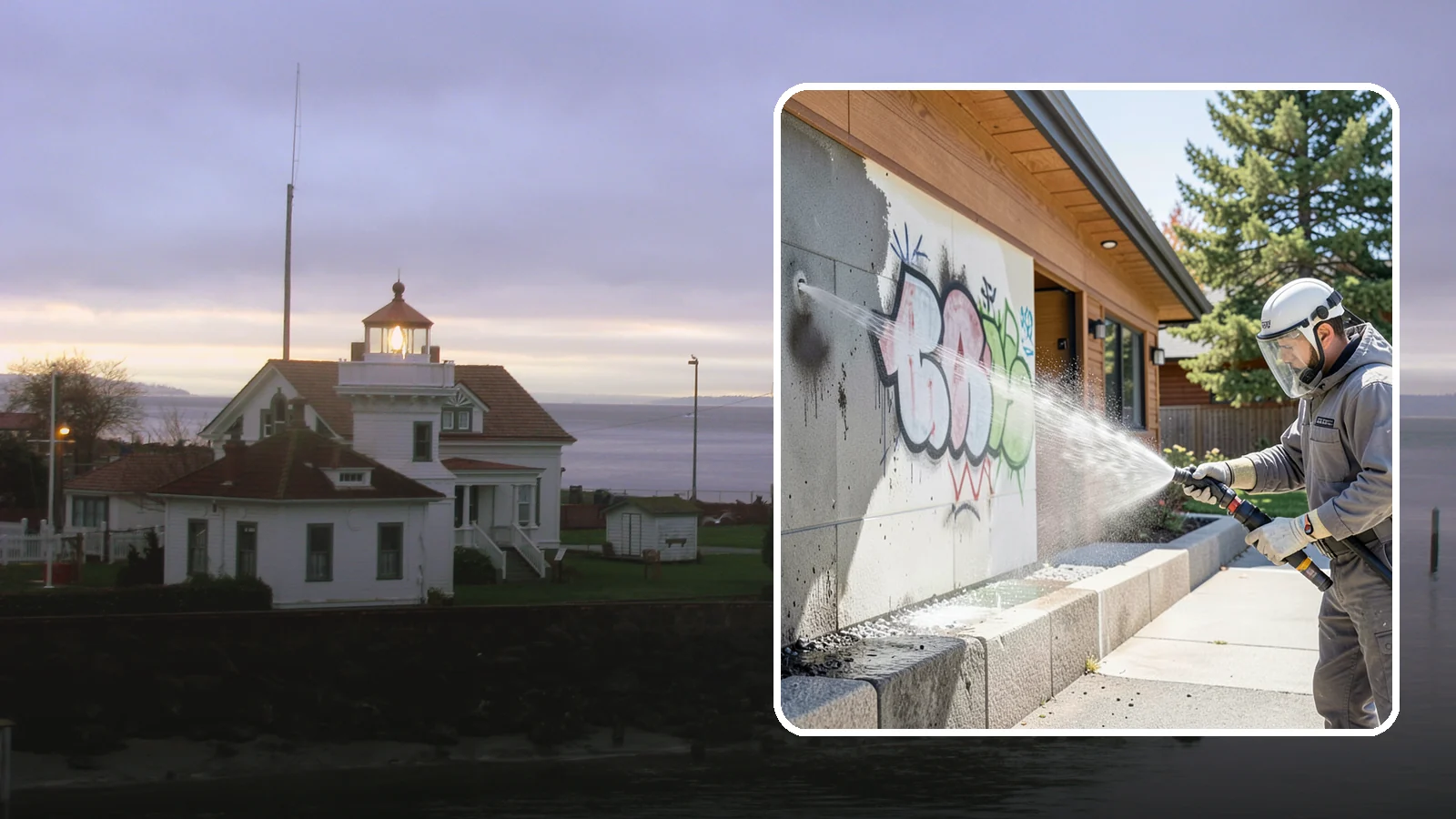Graffiti Abatement Program in Mukilteo, Snohomish County, WA - A recurring graffiti-removal program for commercial properties that erases tags fast from walls, signage, and hardscapes across...