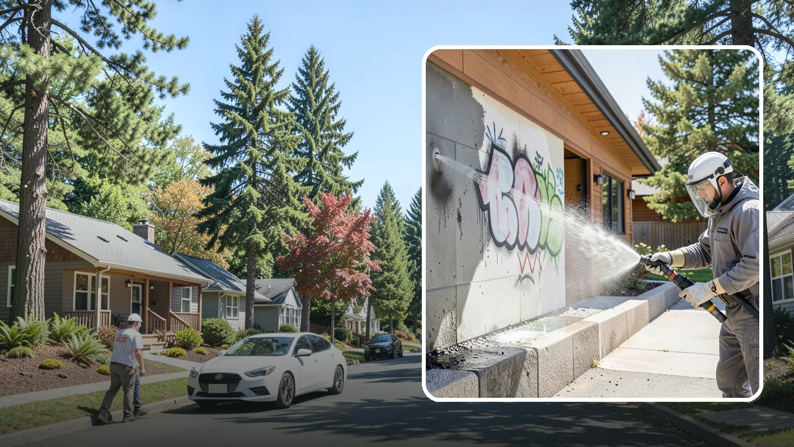 Graffiti Abatement Program in Orting, Pierce County, WA - A recurring graffiti-removal program for commercial properties that erases tags fast from walls, signage, and hardscapes across...
