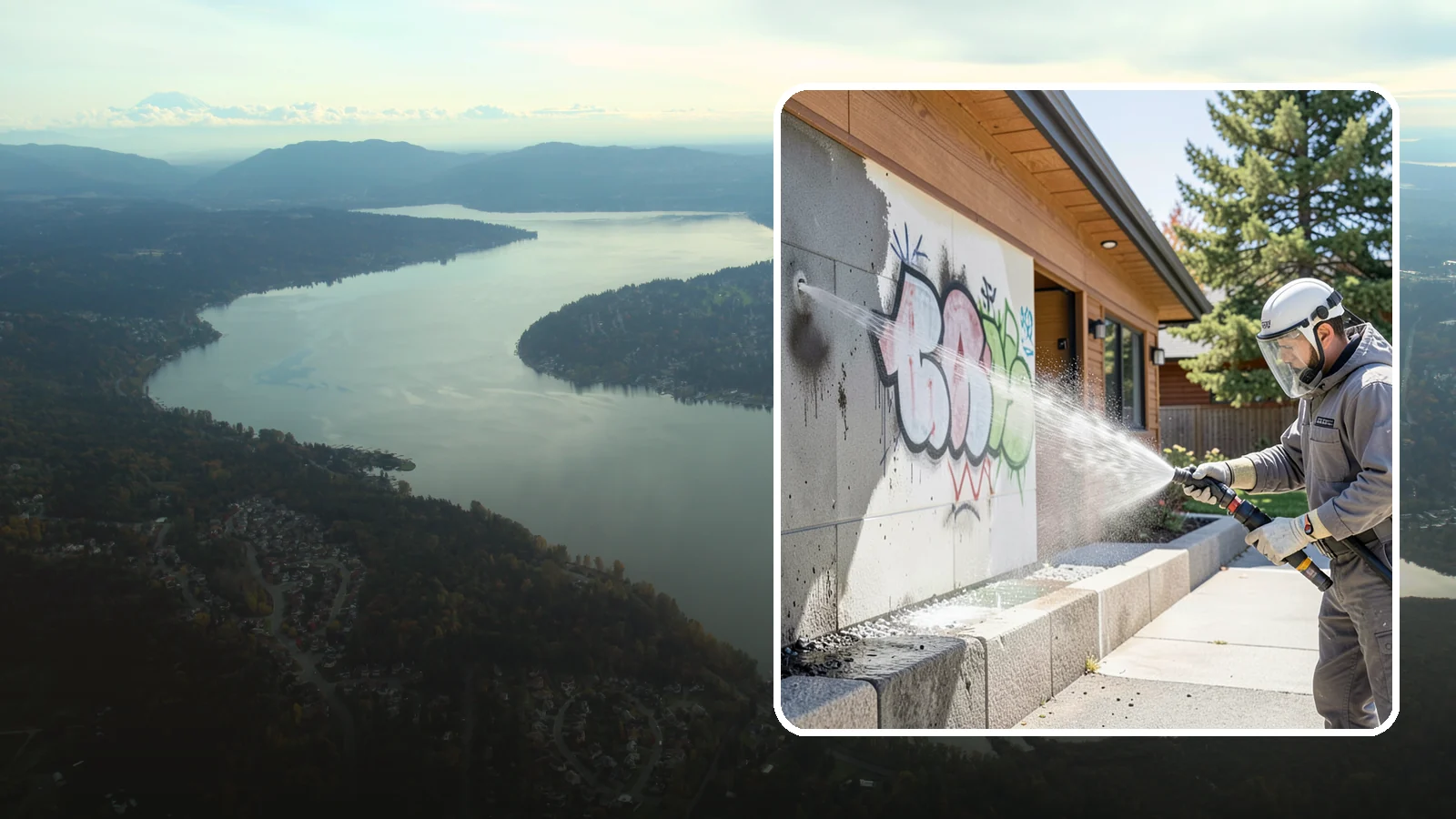 Graffiti Abatement Program in Sammamish, King County, WA - A recurring graffiti-removal program for commercial properties that erases tags fast from walls, signage, and hardscapes across...