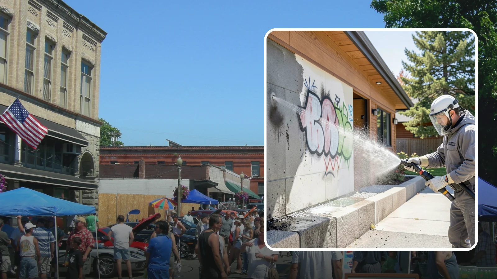 Graffiti Abatement Program in Snohomish, Snohomish County, WA - A recurring graffiti-removal program for commercial properties that erases tags fast from walls, signage, and hardscapes across...