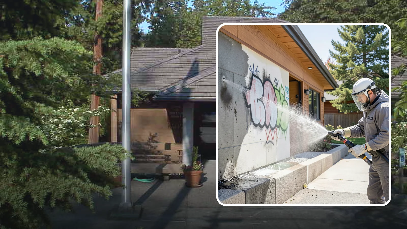 Graffiti Abatement Program in Yarrow Point, King County, WA - A recurring graffiti-removal program for commercial properties that erases tags fast from walls, signage, and hardscapes across...