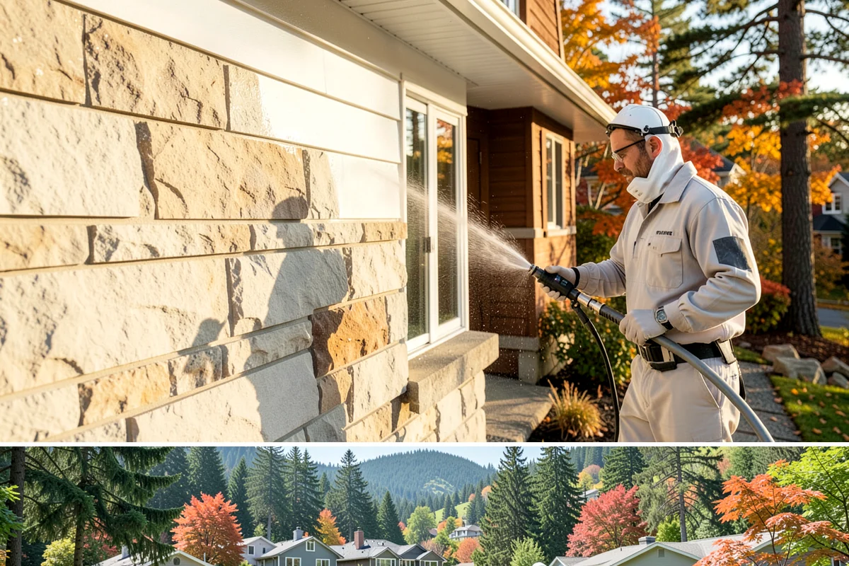Graffiti Removal in Fircrest, Pierce County, WA - Graffiti should be removed as soon as it appears in any season, though warmer, drier days speed up solvent action.