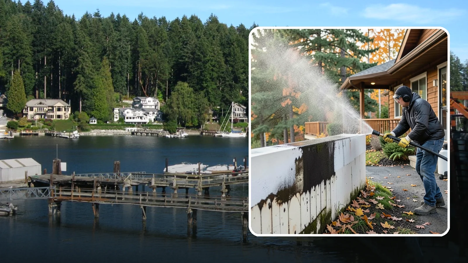 Graffiti Removal in Gig Harbor, Pierce County, WA - We remove graffiti from Washington buildings and surfaces quickly before it invites more vandalism.