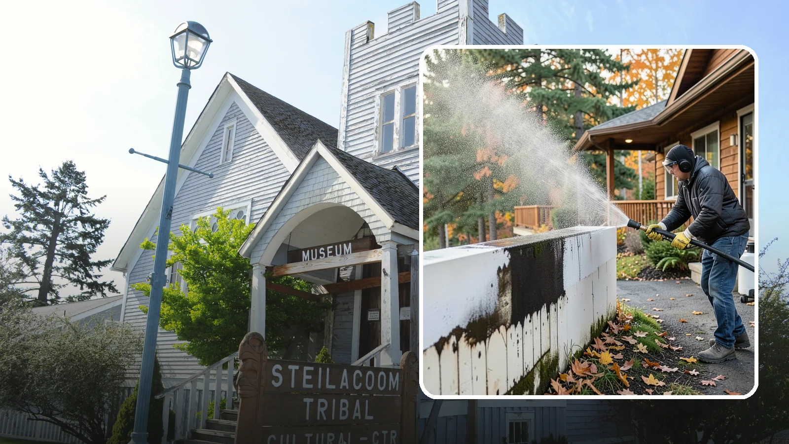 Graffiti Removal in Steilacoom, Pierce County, WA - We remove graffiti from Washington buildings and surfaces quickly before it invites more vandalism.