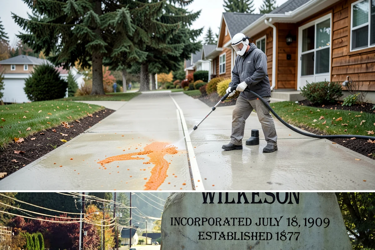 Graffiti Removal in Wilkeson, Pierce County, WA - Graffiti should be removed as soon as it appears in any season, though warmer, drier days speed up solvent action.