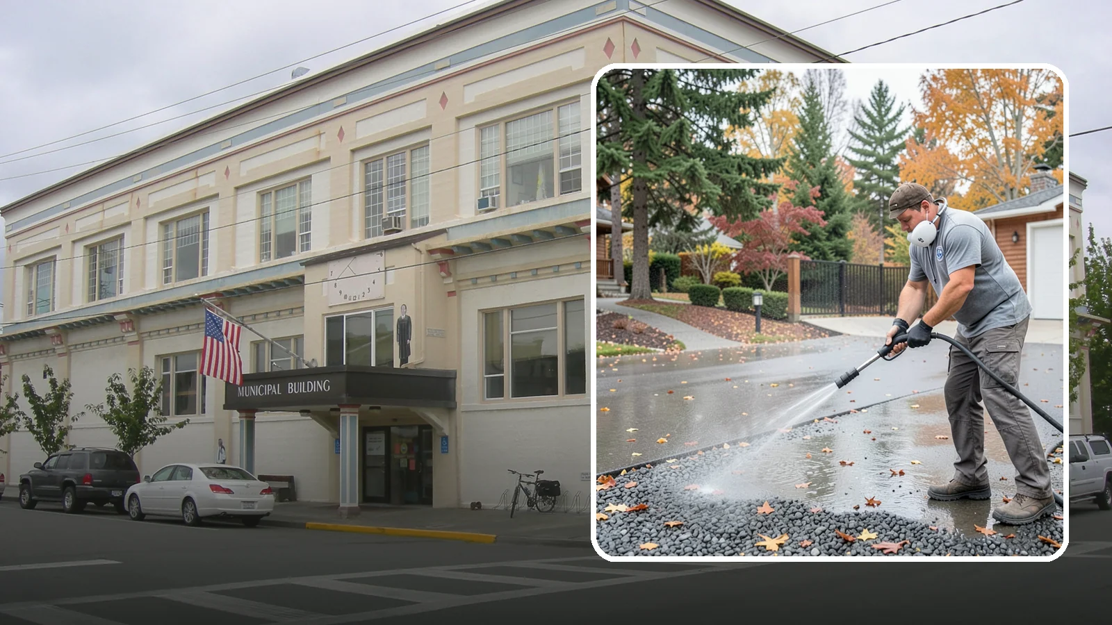 Gravel Border Cleaning in Anacortes, Skagit County, WA - Cleanup and refreshing of gravel borders and edges that frame Washington driveways and walkways.