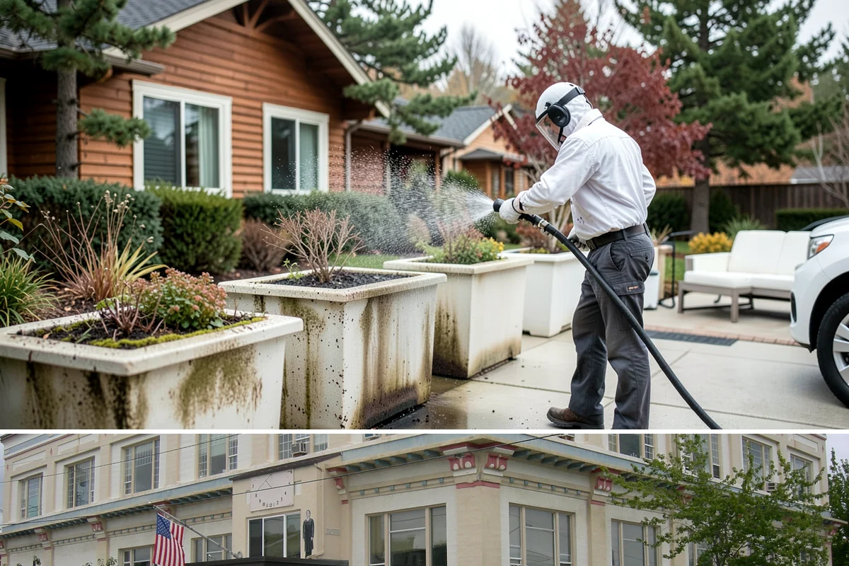 Gravel Border Cleaning in Anacortes, Skagit County, WA - Late fall and spring are ideal for clearing seasonal leaf drop and refreshing the borders.