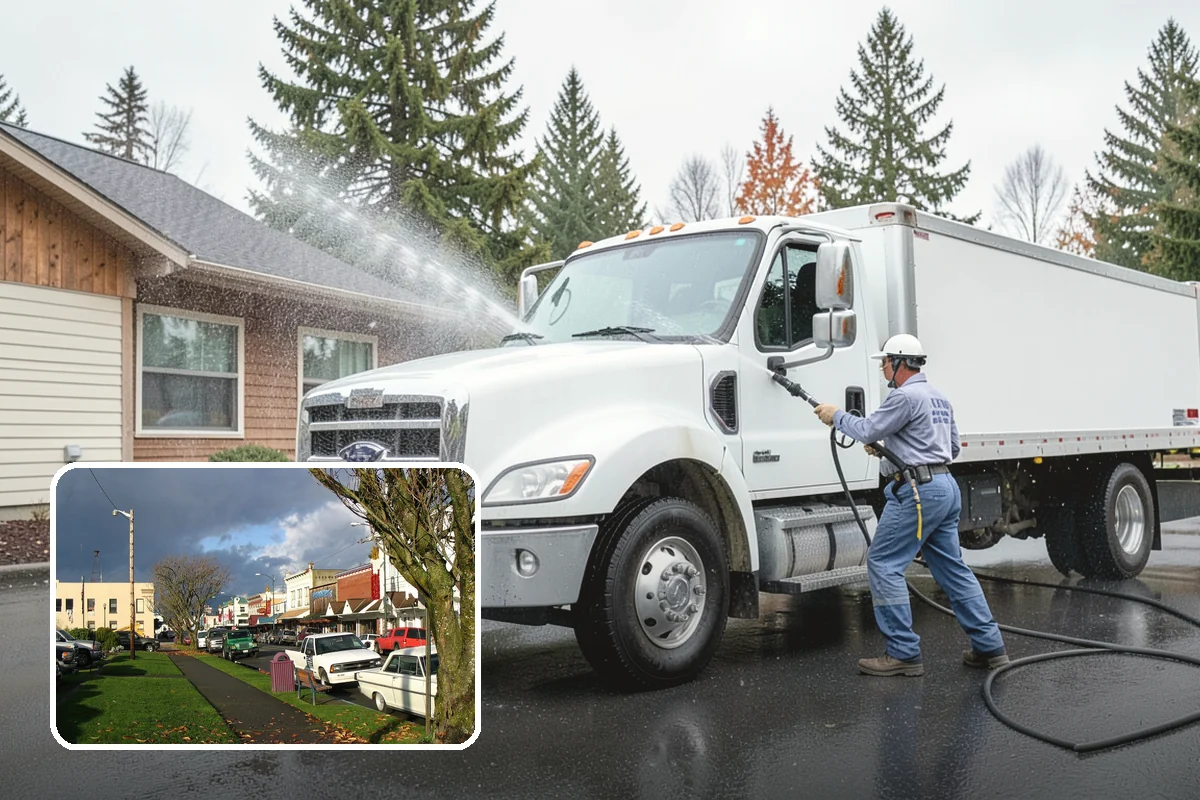 Gravel Border Cleaning in Arlington, Snohomish County, WA - Clears leaves and organic buildup from the gravel