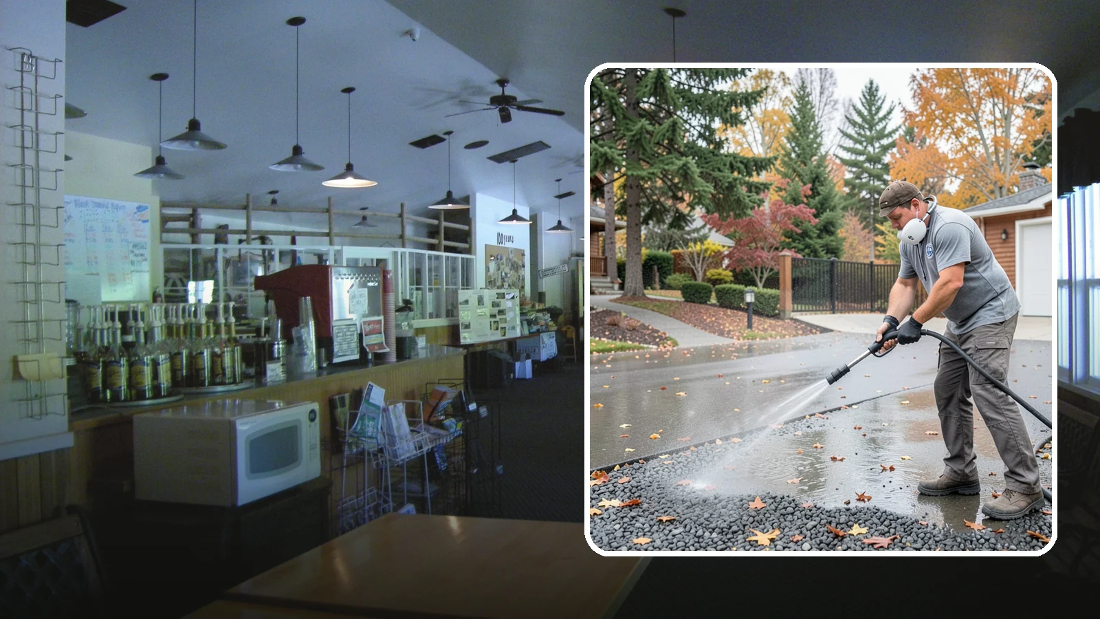 Gravel Border Cleaning in Black Diamond, King County, WA - Cleanup and refreshing of gravel borders and edges that frame Washington driveways and walkways.