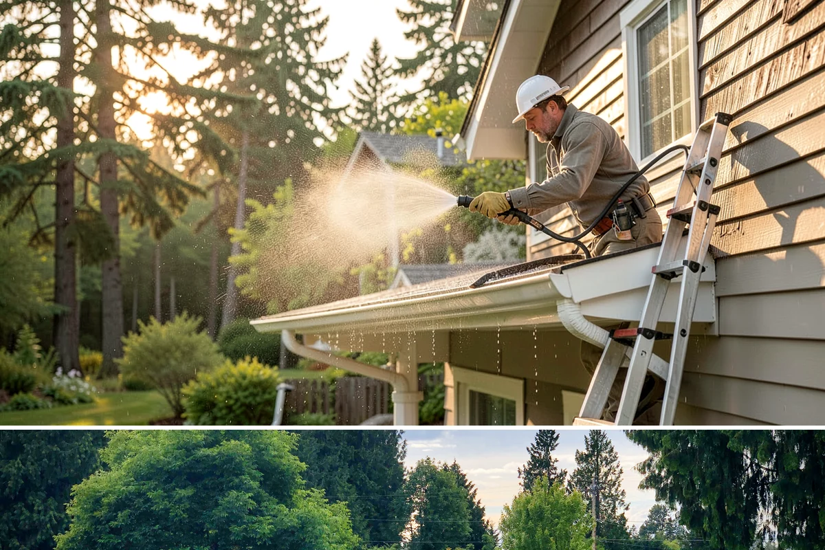 Gravel Border Cleaning in Bonney Lake, Pierce County, WA - Late fall and spring are ideal for clearing seasonal leaf drop and refreshing the borders.