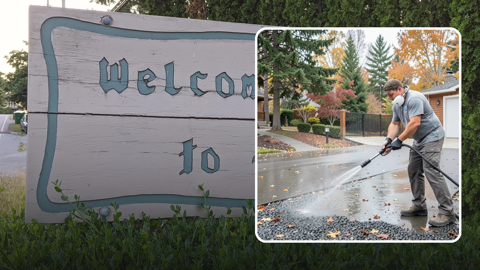 Gravel Border Cleaning in Brier, Snohomish County, WA - Cleanup and refreshing of gravel borders and edges that frame Washington driveways and walkways.