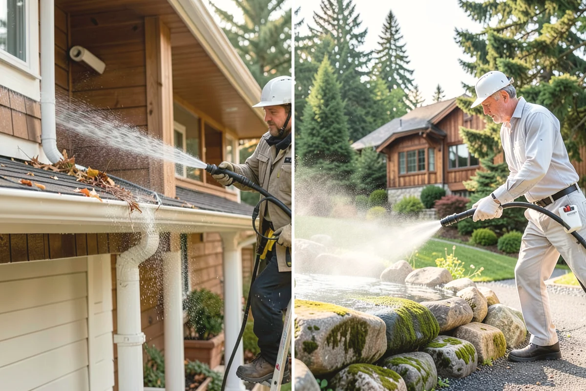 Gravel Border Cleaning in Burlington, Skagit County, WA - Remove leaves, weeds, and large debris from the gravel