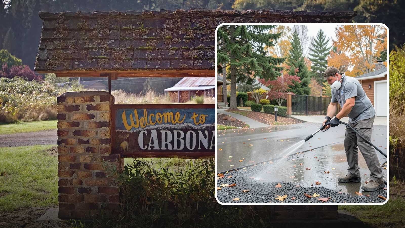 Gravel Border Cleaning in Carbonado, Pierce County, WA - Cleanup and refreshing of gravel borders and edges that frame Washington driveways and walkways.