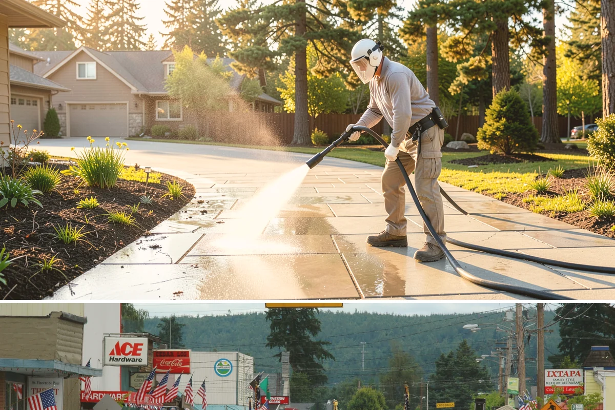 Gravel Border Cleaning in Carnation, King County, WA - Late fall and spring are ideal for clearing seasonal leaf drop and refreshing the borders.
