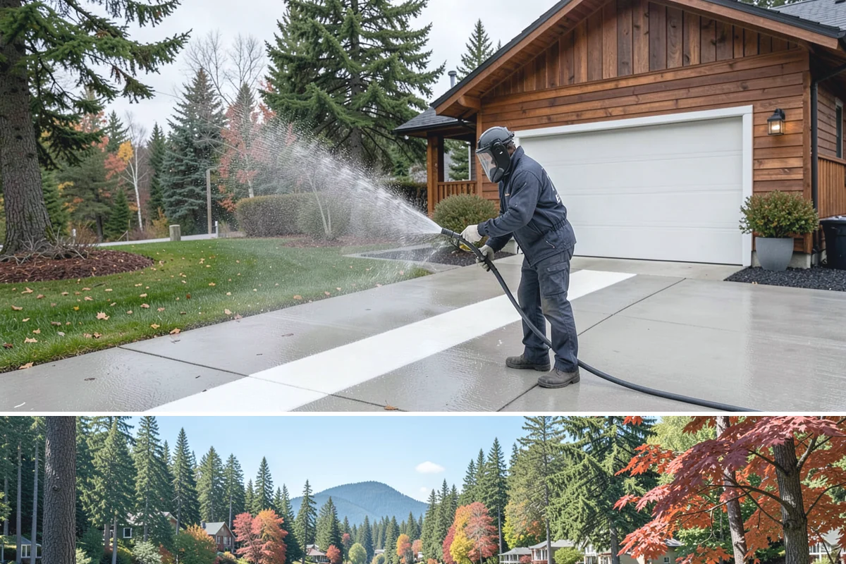 Gravel Border Cleaning in Covington, King County, WA - Late fall and spring are ideal for clearing seasonal leaf drop and refreshing the borders.