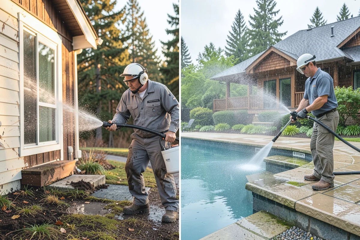 Gravel Border Cleaning in Darrington, Snohomish County, WA - Remove leaves, weeds, and large debris from the gravel