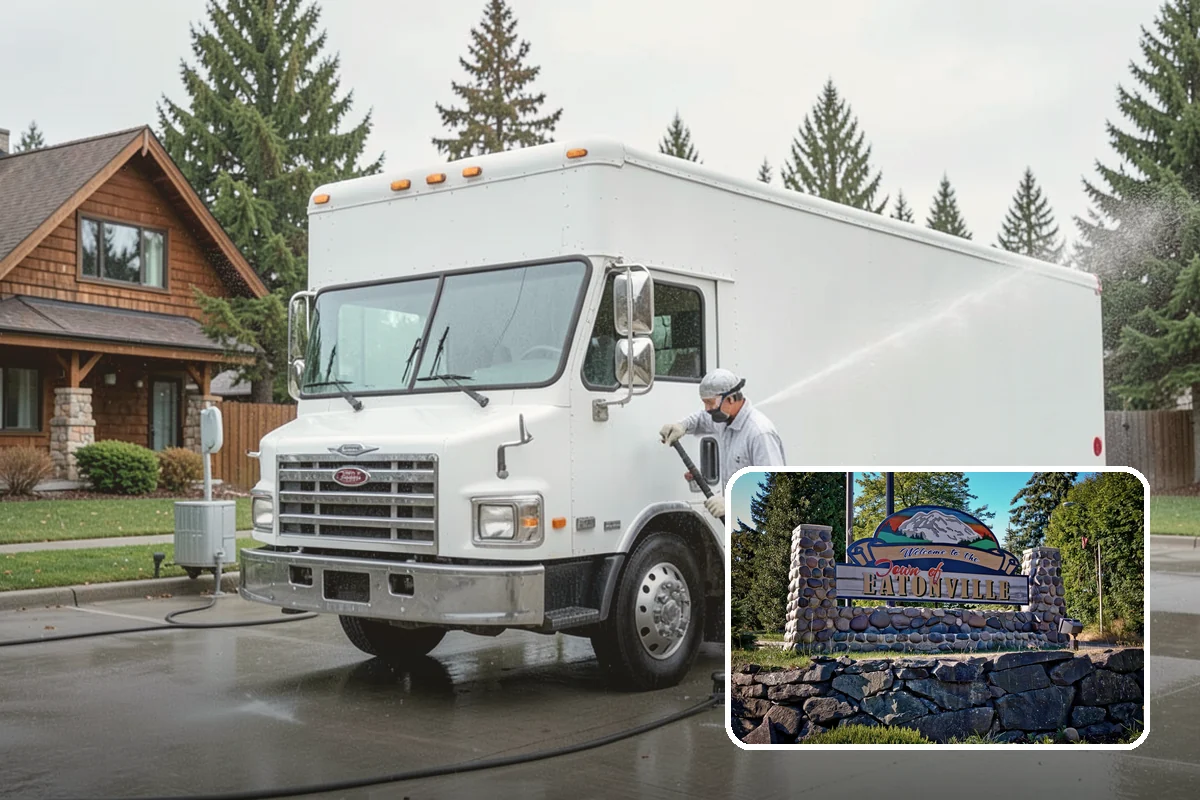 Gravel Border Cleaning in Eatonville, Pierce County, WA - Clears leaves and organic buildup from the gravel
