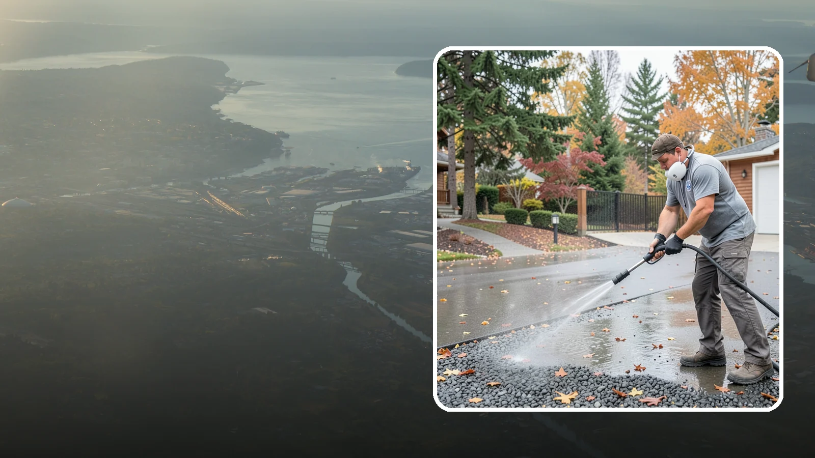 Gravel Border Cleaning in Fife, Pierce County, WA - Cleanup and refreshing of gravel borders and edges that frame Washington driveways and walkways.