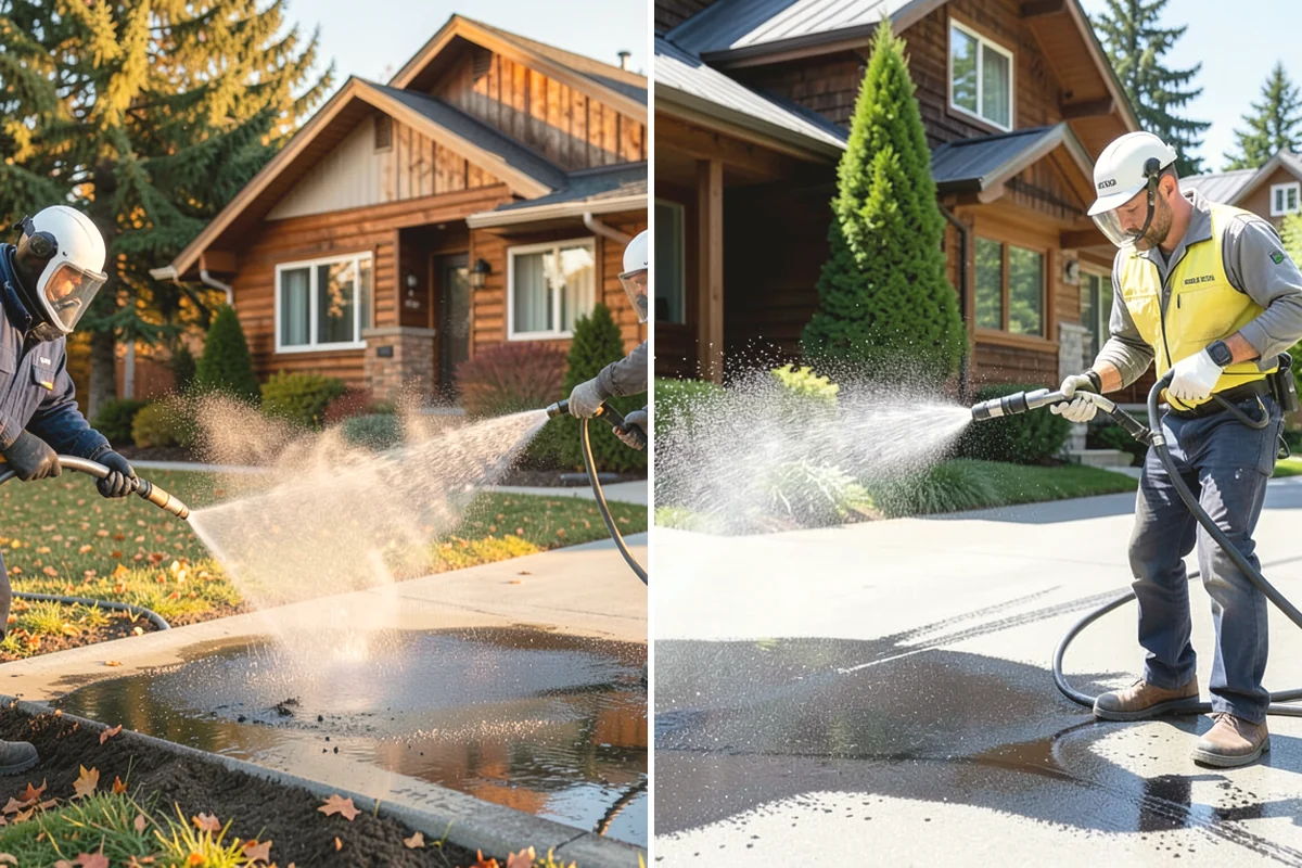 Gravel Border Cleaning in Issaquah, King County, WA - Remove leaves, weeds, and large debris from the gravel