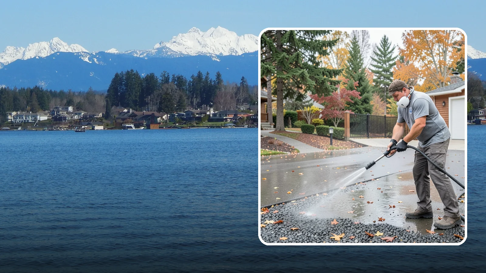 Gravel Border Cleaning in Lake Stevens, Snohomish County, WA - Cleanup and refreshing of gravel borders and edges that frame Washington driveways and walkways.