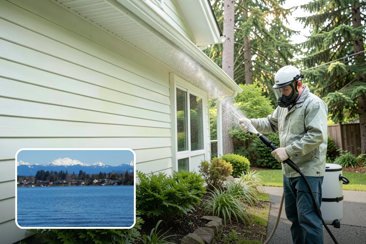 Gravel Border Cleaning in Lake Stevens, Snohomish County, WA - Clears leaves and organic buildup from the gravel