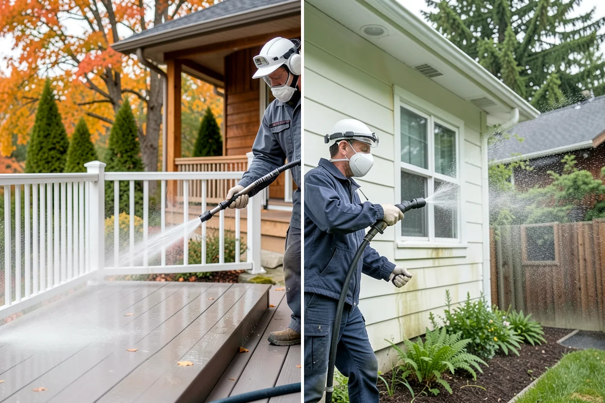 Gravel Border Cleaning in Lakewood, Pierce County, WA - Remove leaves, weeds, and large debris from the gravel