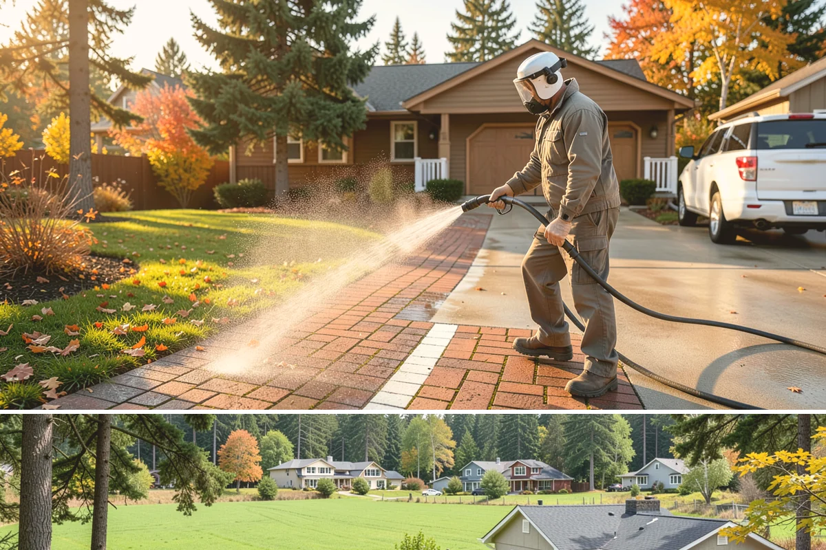 Gravel Border Cleaning in Lyman, Skagit County, WA - Late fall and spring are ideal for clearing seasonal leaf drop and refreshing the borders.