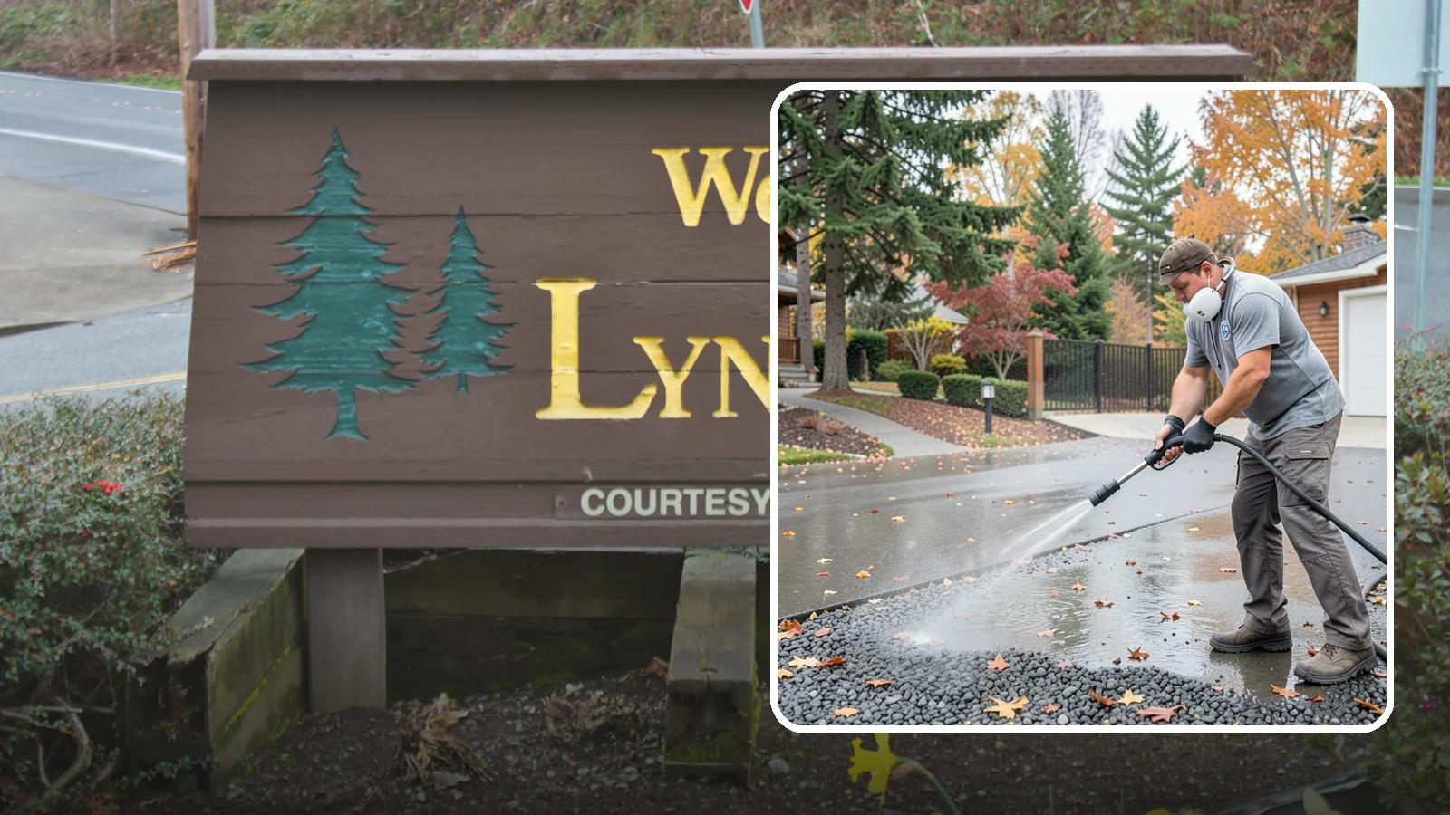 Gravel Border Cleaning in Lynnwood, Snohomish County, WA - Cleanup and refreshing of gravel borders and edges that frame Washington driveways and walkways.