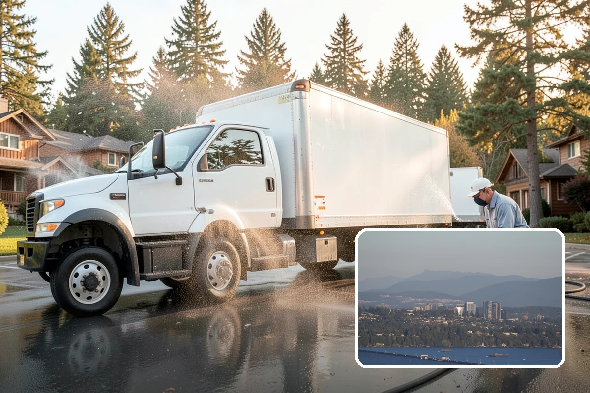 Gravel Border Cleaning in Medina, King County, WA - Clears leaves and organic buildup from the gravel