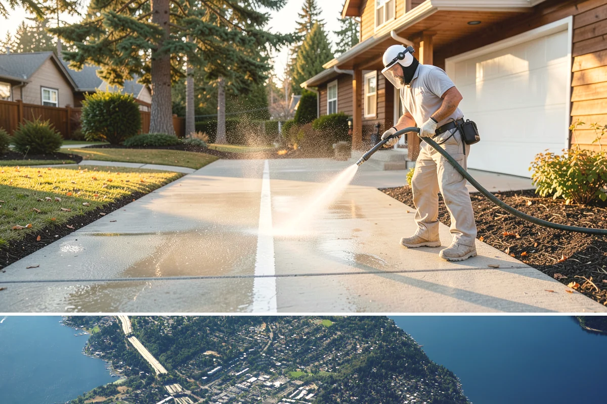 Gravel Border Cleaning in Mercer Island, King County, WA - Late fall and spring are ideal for clearing seasonal leaf drop and refreshing the borders.