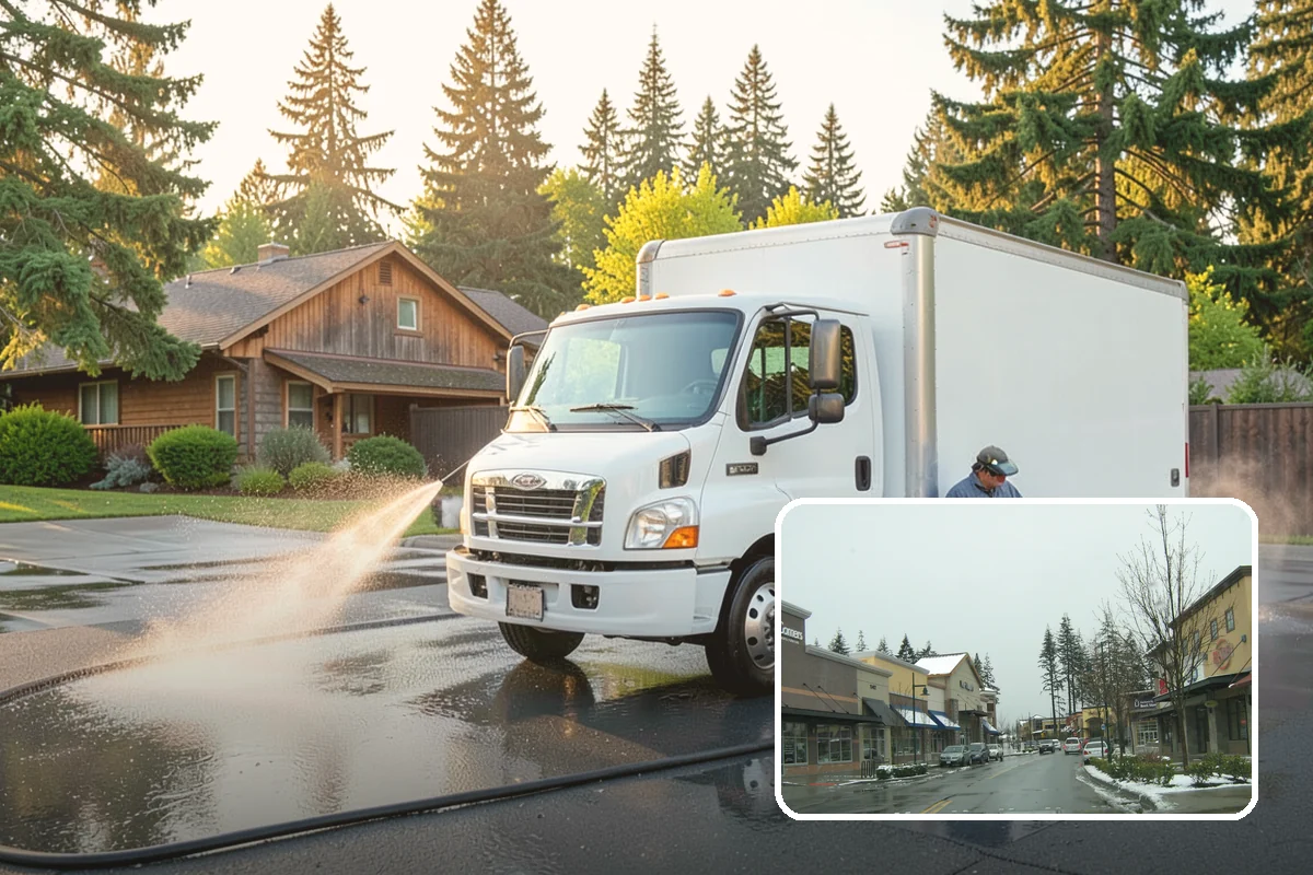 Gravel Border Cleaning in Mill Creek, Snohomish County, WA - Clears leaves and organic buildup from the gravel