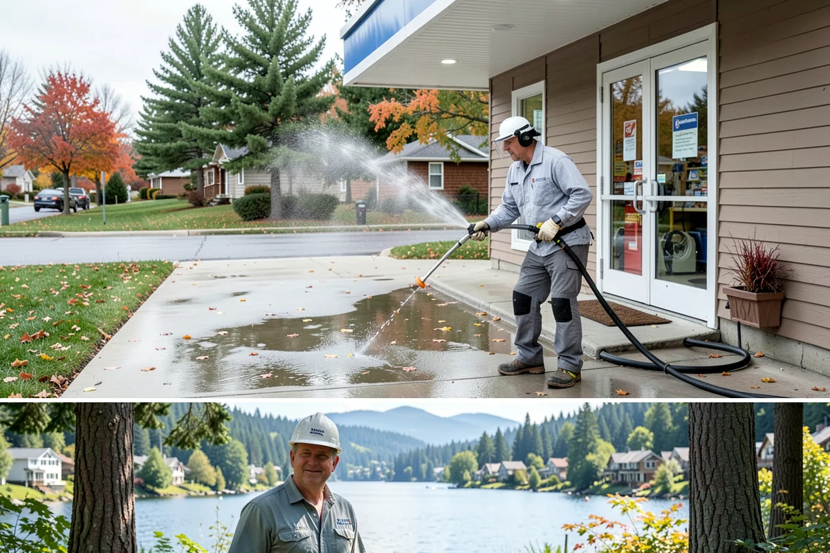Gravel Border Cleaning in Milton, King County, WA - Late fall and spring are ideal for clearing seasonal leaf drop and refreshing the borders.