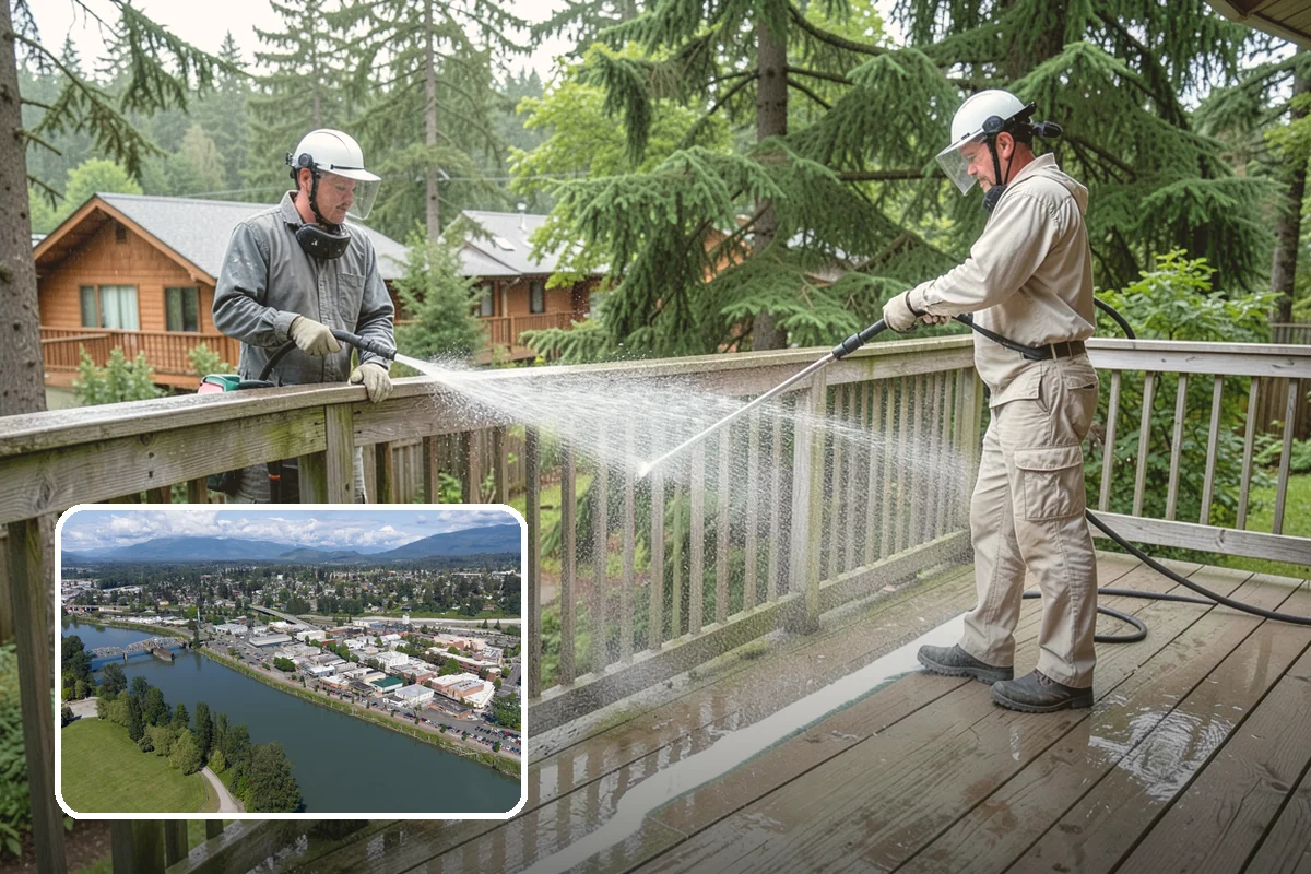 Gravel Border Cleaning in Mount Vernon, Skagit County, WA - Clears leaves and organic buildup from the gravel