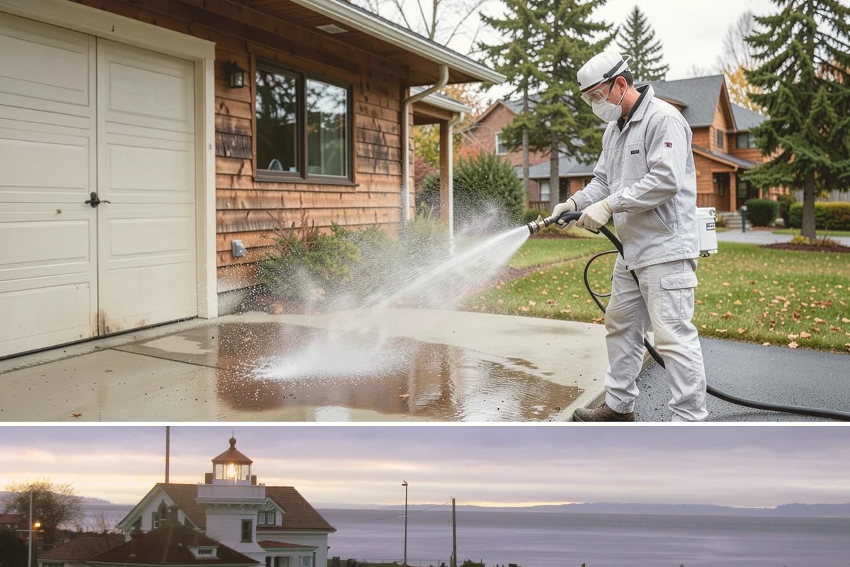 Gravel Border Cleaning in Mukilteo, Snohomish County, WA - Late fall and spring are ideal for clearing seasonal leaf drop and refreshing the borders.