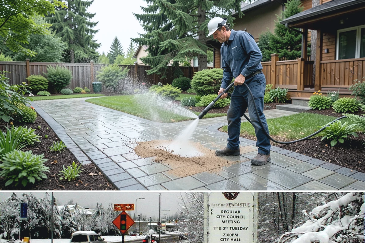 Gravel Border Cleaning in Newcastle, King County, WA - Late fall and spring are ideal for clearing seasonal leaf drop and refreshing the borders.