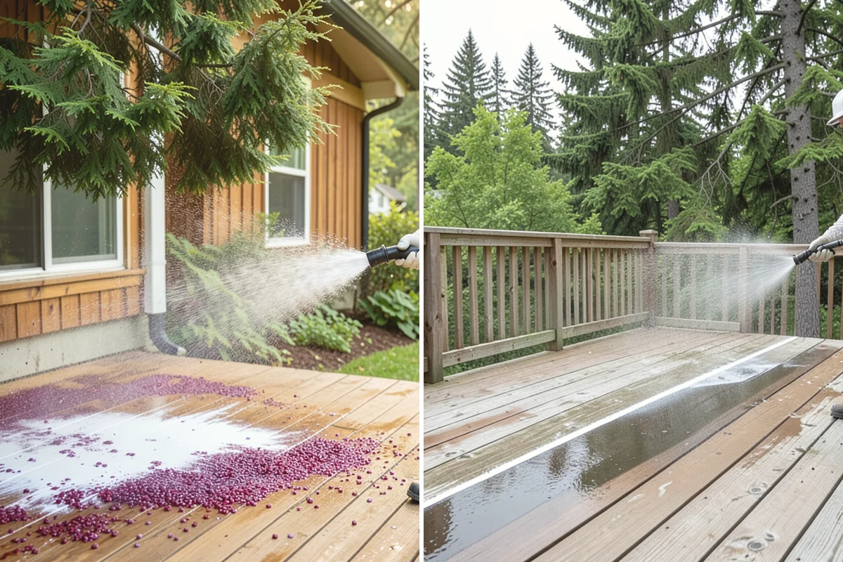 Gravel Border Cleaning in North Bend, King County, WA - Remove leaves, weeds, and large debris from the gravel