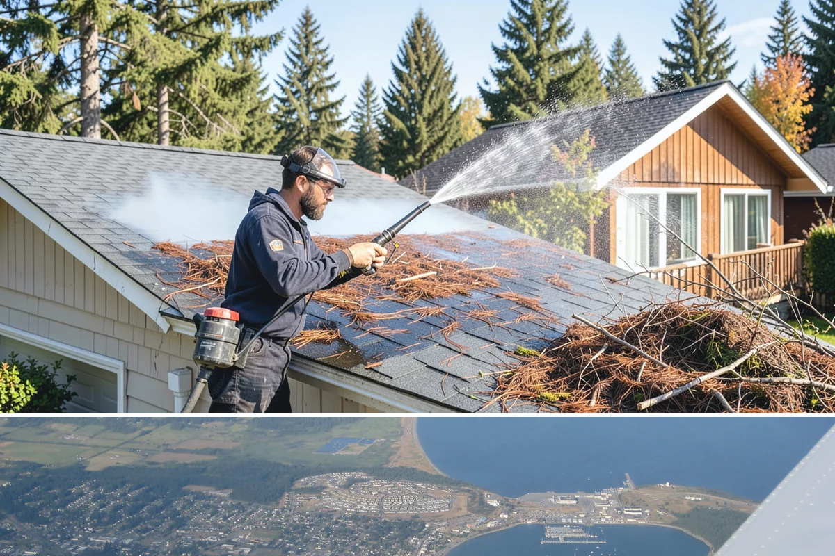 Gravel Border Cleaning in Oak Harbor, Island County, WA - Late fall and spring are ideal for clearing seasonal leaf drop and refreshing the borders.