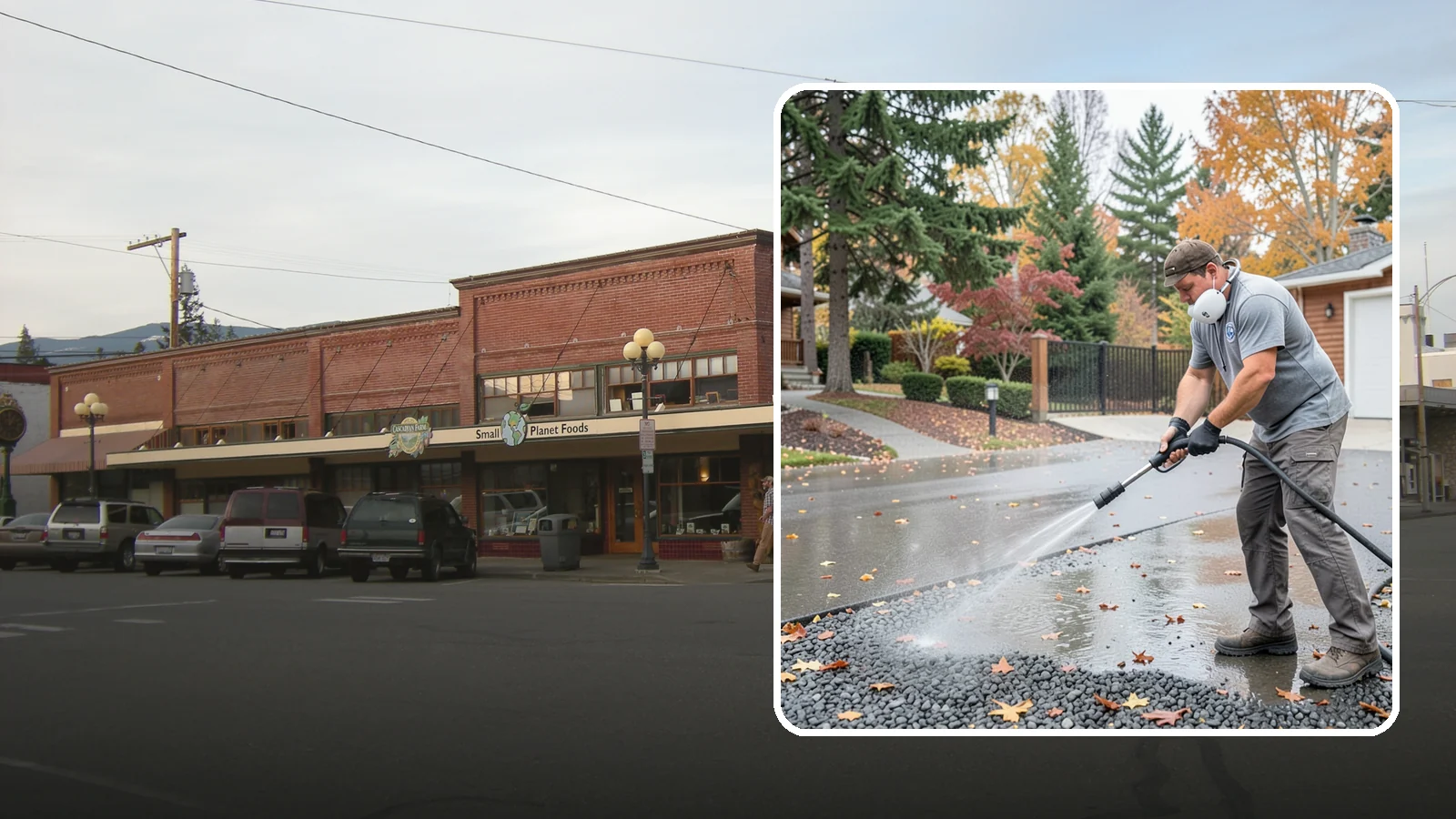 Gravel Border Cleaning in Sedro-Woolley, Skagit County, WA - Cleanup and refreshing of gravel borders and edges that frame Washington driveways and walkways.