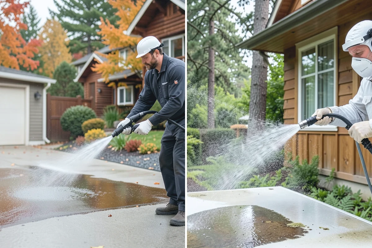 Gravel Border Cleaning in Sumner, Pierce County, WA - Remove leaves, weeds, and large debris from the gravel