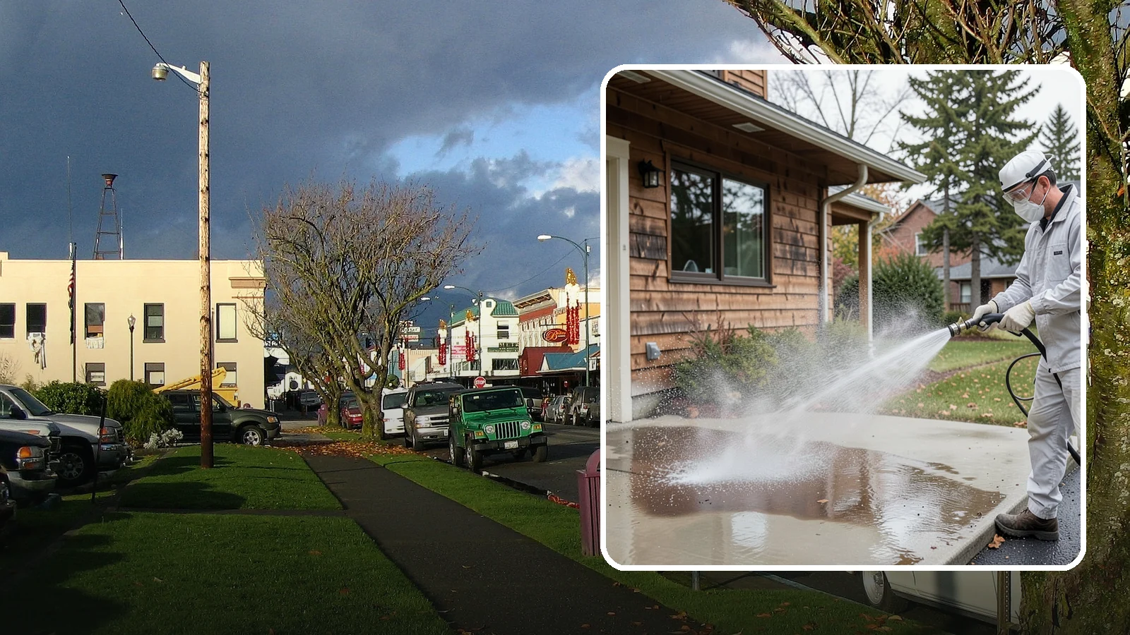 Grease Removal in Arlington, Snohomish County, WA - We cut through heavy grease on Washington kitchen exteriors, dumpster zones, and shop floors with hot-water cleaning.