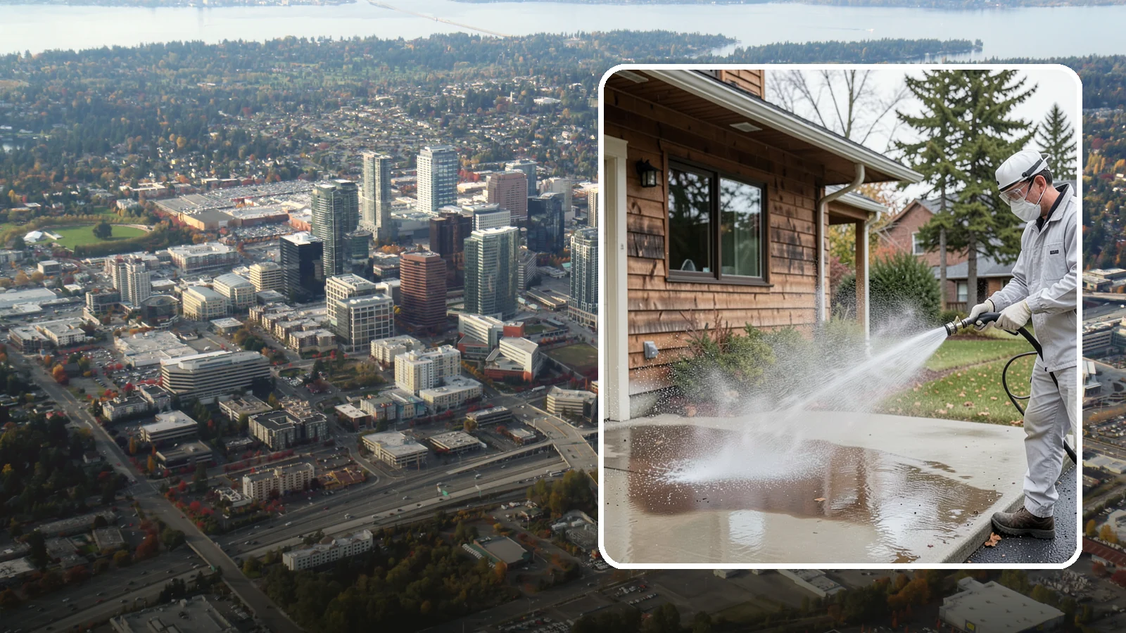 Grease Removal in Bellevue, King County, WA - We cut through heavy grease on Washington kitchen exteriors, dumpster zones, and shop floors with hot-water cleaning.