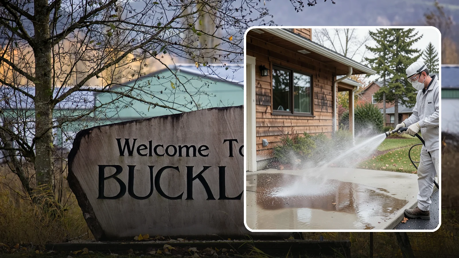 Grease Removal in Buckley, Pierce County, WA - We cut through heavy grease on Washington kitchen exteriors, dumpster zones, and shop floors with hot-water cleaning.