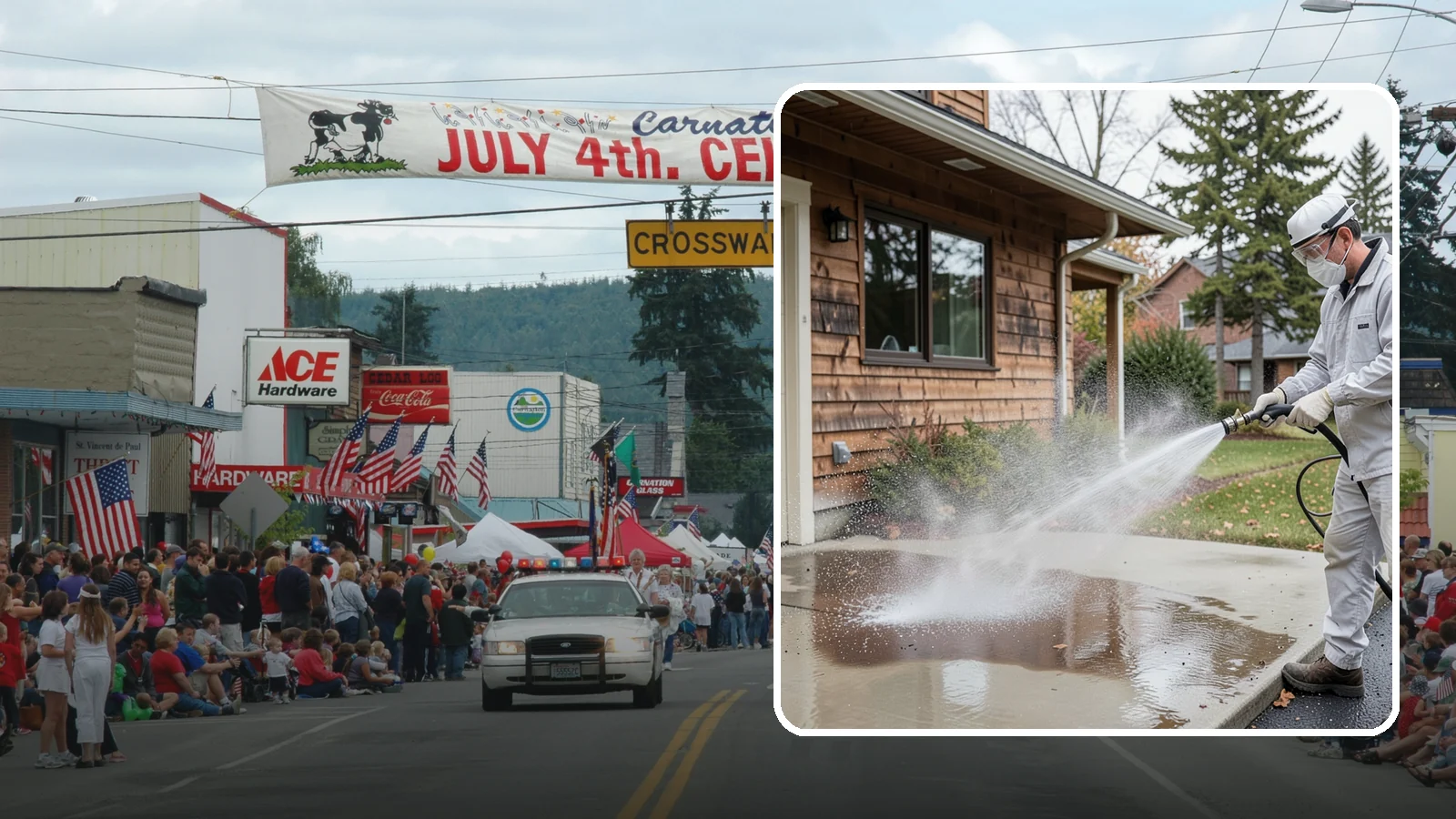 Grease Removal in Carnation, King County, WA - We cut through heavy grease on Washington kitchen exteriors, dumpster zones, and shop floors with hot-water cleaning.