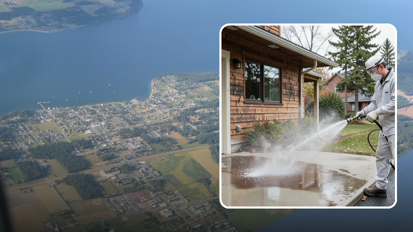 Grease Removal in Coupeville, Island County, WA - We cut through heavy grease on Washington kitchen exteriors, dumpster zones, and shop floors with hot-water cleaning.