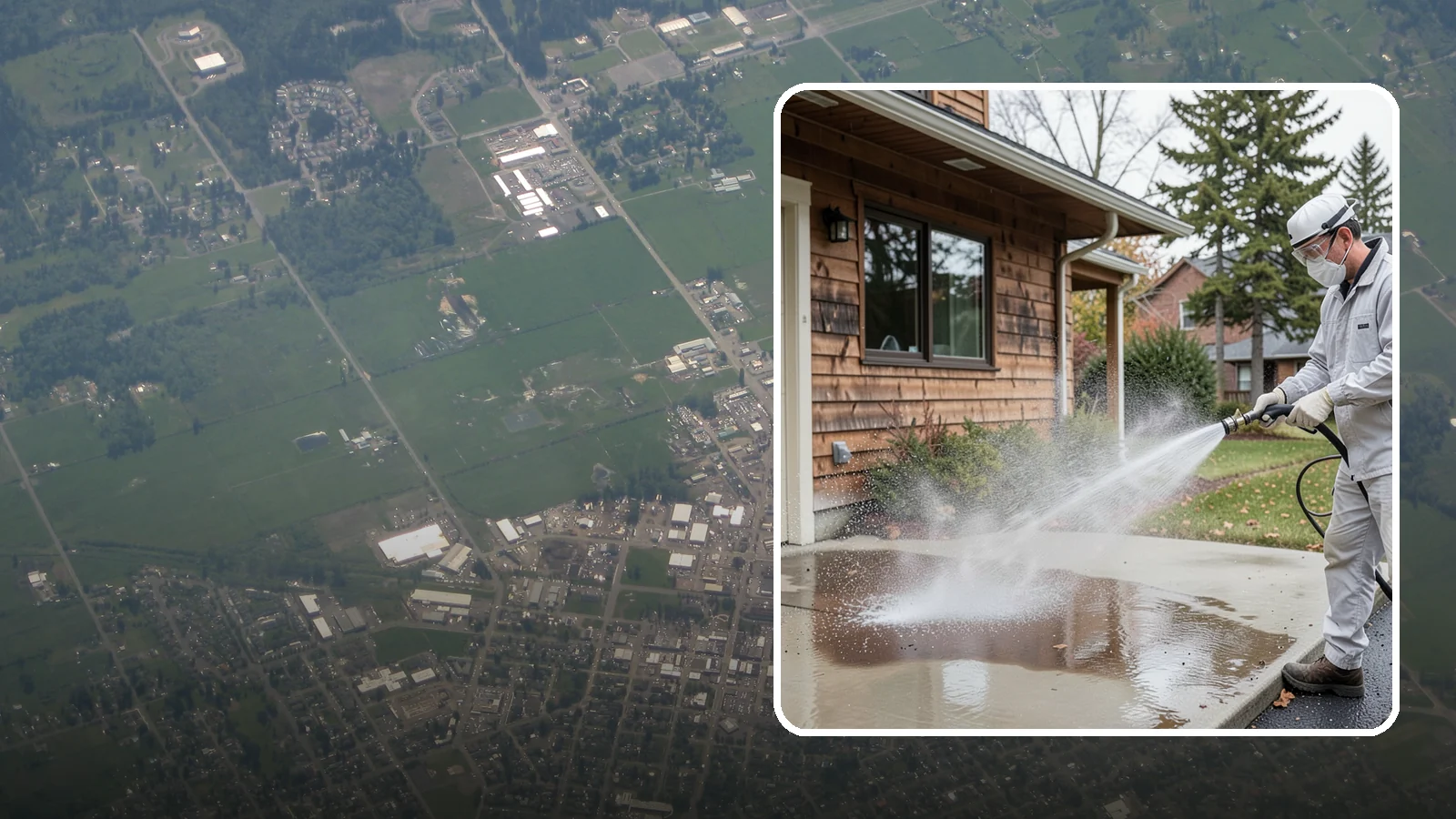 Grease Removal in Enumclaw, King County, WA - We cut through heavy grease on Washington kitchen exteriors, dumpster zones, and shop floors with hot-water cleaning.